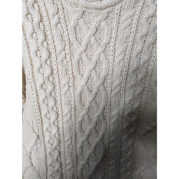 Vintage 90's Aran Crafts Fishermans Chunky Rolled Collar and Cuffs 100% Wool - Picture 5 of 7